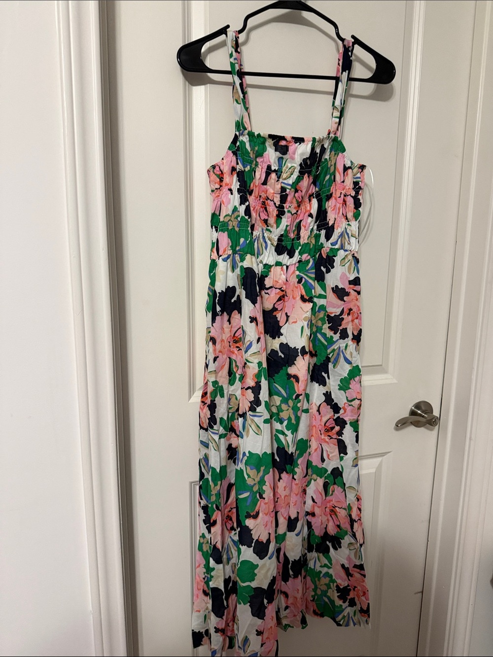 Tommy Hilfiger Pink Green Navy Floral Maxi Sundress